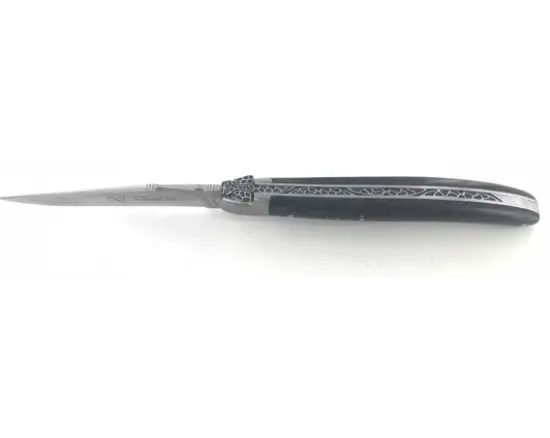 Laguiole 12 cm Mouche mosaïque - Ebène - 1 mitre