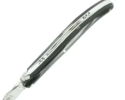 Laguiole 12 cm - Plein Manche Buffle - Ressort, Platine et lame ciselés