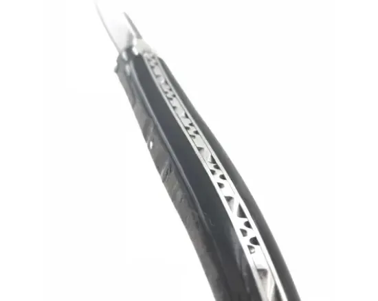 Laguiole 12 cm Plein Manche Damas Japonais Croûte de Buffle