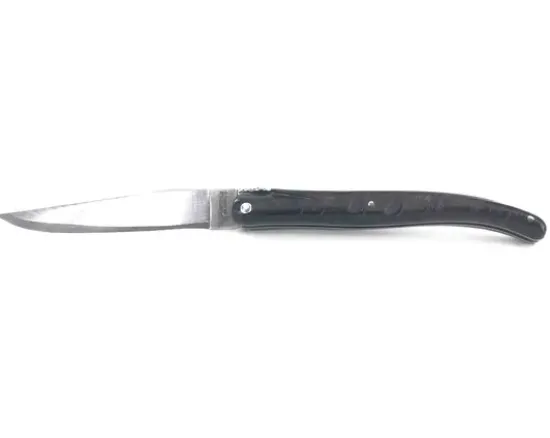 Laguiole 12 cm Plein Manche Damas Japonais Croûte de Buffle