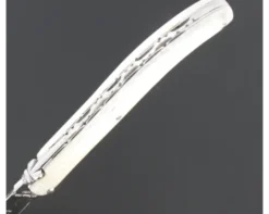 Laguiole 12 cm - Plein Manche Os - Ressort et lame guillochés