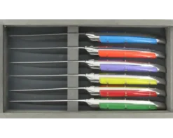 Laguiole moderne 6 Acryl Couleurs - coffret de 6 pièces