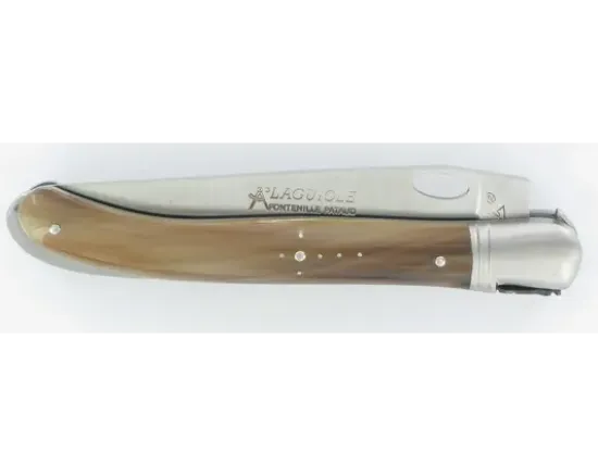 Laguiole Nature 1 Main Corne Blonde Acier 14C28