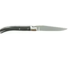 Laguiole Pocket Buffle Poli - Lame Guillochée