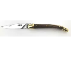 Laguiole Tradition 9 cm - 2 mitres laiton - Pistachier