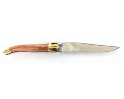 Laguiole Tradition 11 cm - 2 mitres Laiton - Genévrier
