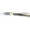 Laguiole Tradition 12 cm - 2 mitres Laiton - 3 pièces - Ponte de Corne - Acier Carbone