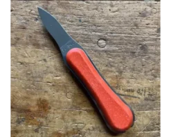 1 Lancette LE BEC - manche en coquille d'Huîtres - couleur : Rouge - Florinox - Thiers
