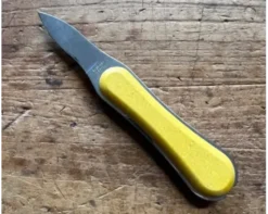 1 Lancette LE BEC - manche en coquille d'Huîtres - couleur : Jaune - Florinox - Thiers