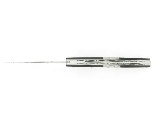 Le Thiers® - Buffle - Mitre Centrale en Damas - Ressort, Platine et lame ciselés