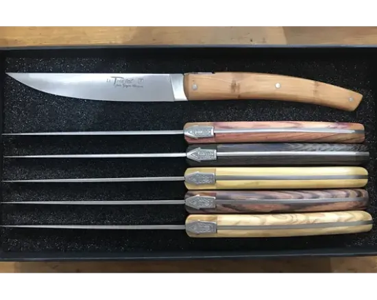 Le Thiers® Pirou Table 6 bois différents - coffret de 6 pièces