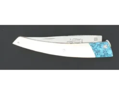 Le Thiers® - Plein Manche Turquoise / Os de Chameau - Ressort, Platine et lame ciselés