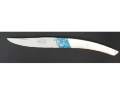 Le Thiers® - Plein Manche Turquoise / Os de Chameau - Ressort, Platine et lame ciselés