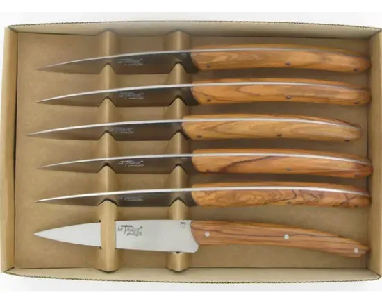 Le Thiers® Table Campagne Olivier - coffret de 6 pièces