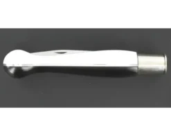 Nontron Virole n° 25 - Boule le Taiji - Manche Corian Blanc et noir, insert Aluminium