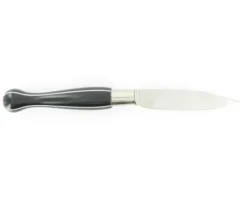 Nontron Virole n° 25 - Boule le Yang - Manche Corian Noir, insert Corian Blanc