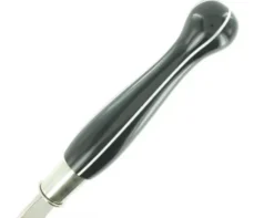 Nontron Virole n° 25 - Boule le Yang - Manche Corian Noir, insert Corian Blanc