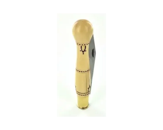 Nontron Virole n° 22 - Boule - Manche en Buis avec pyrogravure