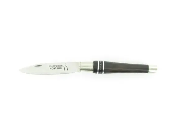 Nontron Virole n° 22 Double Virole Manche Ebène Aluminium