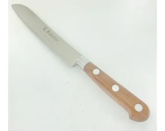 Pain 20 cm manche - Bois naturel palissandre - Rivets Aluminium - Ref 434
