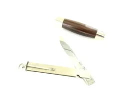 Remaud - couteau Tonneau Grand Modèle - Ebène de Macassar - mitres en maillechort