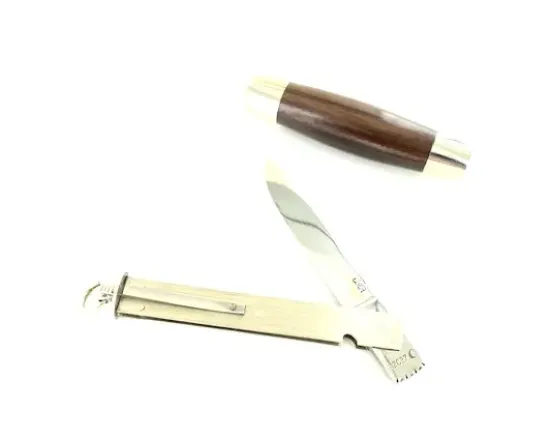 Remaud - couteau Tonneau Grand Modèle - Ebène de Macassar - mitres en maillechort