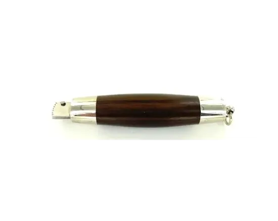 Remaud - couteau Tonneau Grand Modèle - Ebène de Macassar - mitres en maillechort
