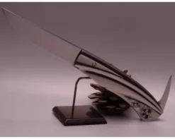 Roberto Ottonello - Bilame -Liner Lock Bouton- Titane gravé