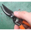 Sécateur de Jardin 18 cm - revêtement des branches en cuir ORANGE
