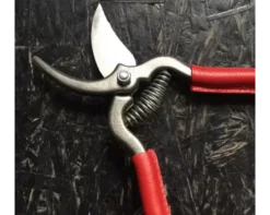 Sécateur de Jardin 18 cm - revêtement des branches en cuir ROUGE