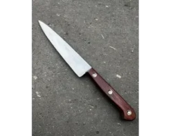 Tranchelard 17 cm - Palissandre - Rivets rosette - Forgé - Carbone Ref 420