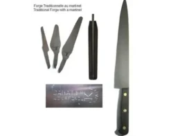 Tranchelard 26 cm - Wengué - Forgé - Carbone Ref 309