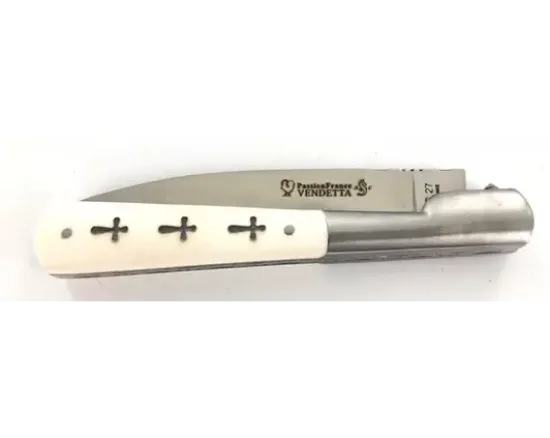 Vendetta 12 cm - Os - Guilloché - 3 croix gravées